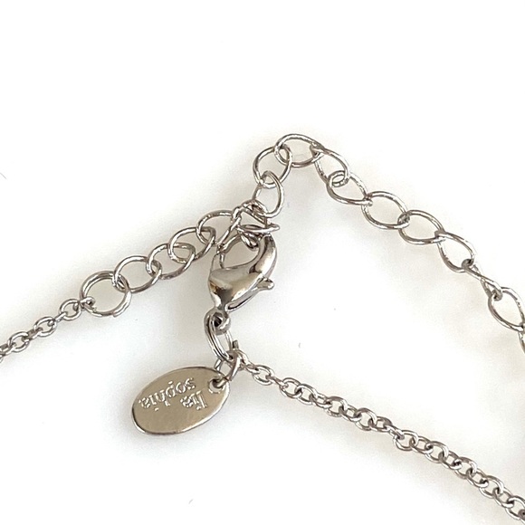 Lia Sophia Necklace Fortune Cookie Silver Tone - Picture 3 of 8